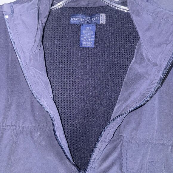 Travel Gear Navy Blue Vest With Utility Pockets Mens Size Large - Picture 2 of 9